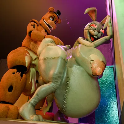 vanny (fnaf), withered freddy (fnaf) (five nights at freddy's, five nights at freddy's: security breach) created by anonymousfm