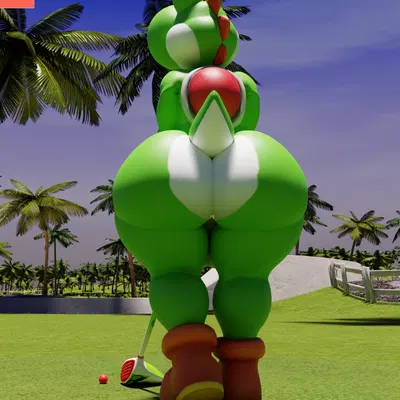 yoshi (character) (mario bros, mythology) created by camseven