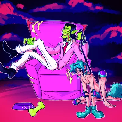 2d (gorillaz), ace (powerpuff girls) (cartoon network, gorillaz) created by plentyofsoup