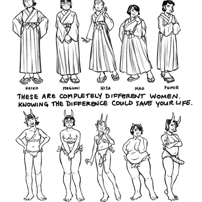 aiko (softending), fujie (softending), fumie (softending) (asian mythology, east asian mythology) created by softending