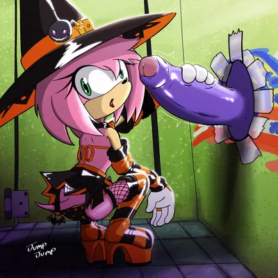 amy rose, big the cat (halloween, sega) created by jumpjump
