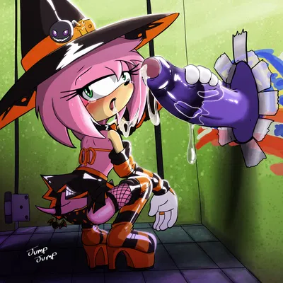 amy rose, big the cat (halloween, sega) created by jumpjump