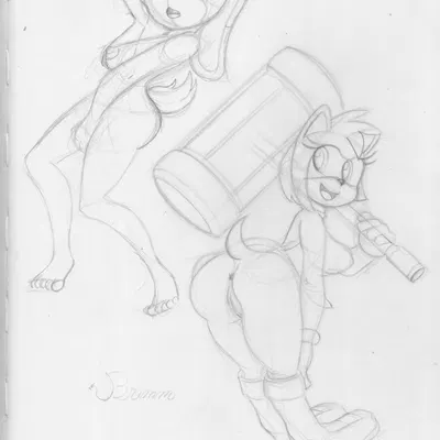 amy rose, cream the rabbit (sega, sonic the hedgehog (series)) created by brimmbyte
