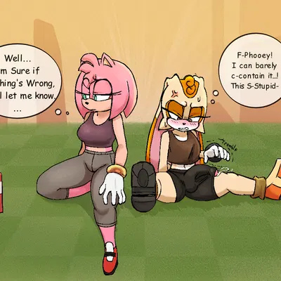 amy rose, cream the rabbit (sega, sonic the hedgehog (series)) created by souley69