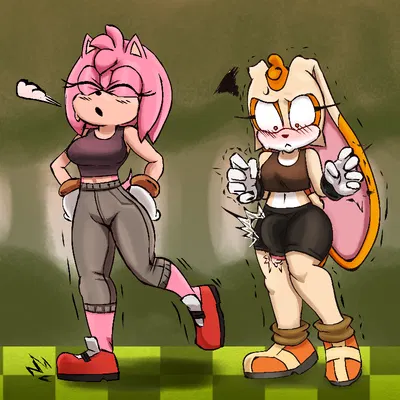 amy rose, cream the rabbit (sega, sonic the hedgehog (series)) created by souley69