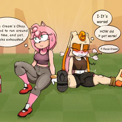 amy rose, cream the rabbit (sega, sonic the hedgehog (series)) created by souley69