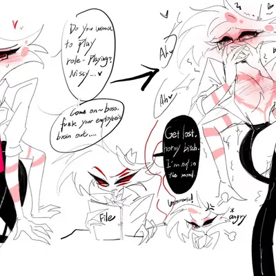 angel dust, arackniss (hazbin hotel) (hazbin hotel, hellaverse) created by float1543561