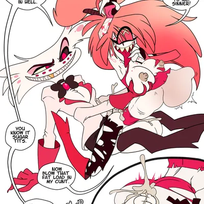 angel dust, cherri bomb (hazbin hotel) (hazbin hotel, hellaverse) created by kandlin