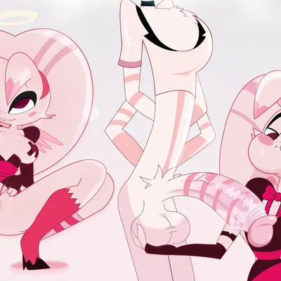 angel dust, molly (hazbin hotel) (hazbin hotel, hellaverse) created by goz-o