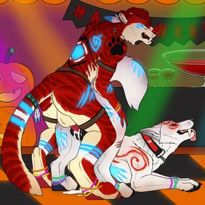 angel (velvetvlade), yipsky (halloween) created by killthe demon