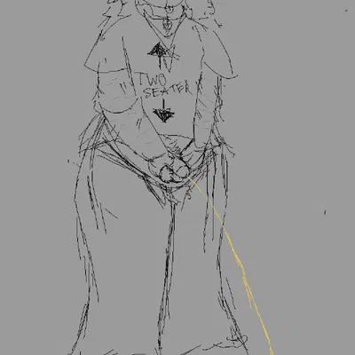 anthro, balls, bodily fluids, clothed