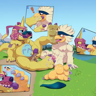 aquila (bandanabird), cosmo (rad-lizer) (bandai namco, digimon) created by rad-lizer