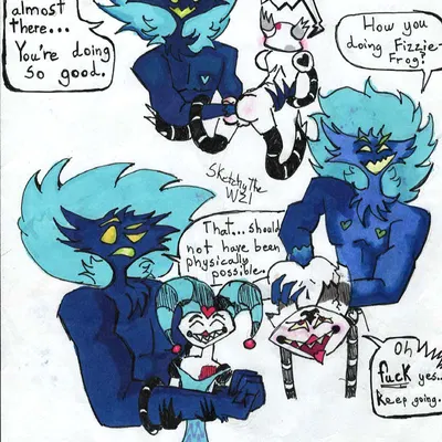 asmodeus (helluva boss), fizzarolli (helluva boss) (hellaverse, helluva boss)