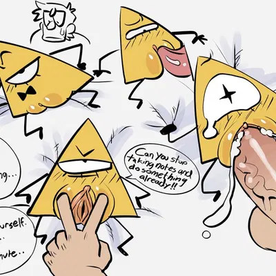 bill cipher, ford pines (disney, gravity falls) created by ladpear