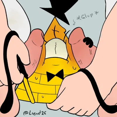 bill cipher, ford pines, stan pines (disney, gravity falls) created by liend26