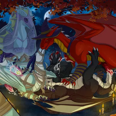 bitvoid, rumez (arganath), seba (fur-man) (european mythology, mythology) created by darkforestt, fridaflame