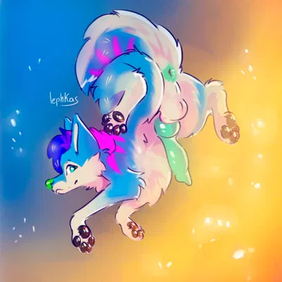 bluefluffy fusky created by lephkas