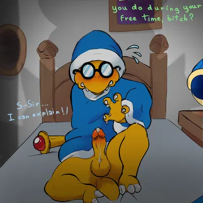 bowser, kamek (mario bros, nintendo) created by lavenderscent