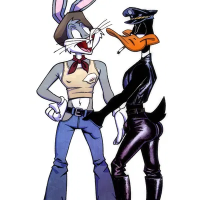 bugs bunny, daffy duck (looney tunes, warner brothers) created by kolyan-artist