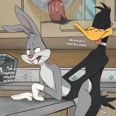 bugs bunny, daffy duck (looney tunes, warner brothers) created by lizardlars