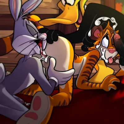 bugs bunny, daffy duck, tygre (looney tunes, warner brothers) created by hairlessboyblunder