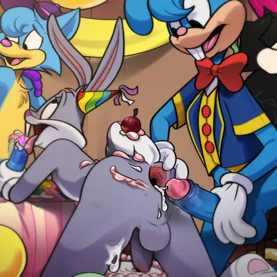 bugs bunny, felix the cat, wacky laffenbutter (toontown) (felix the cat (series), looney tunes) created by hairlessboyblunder