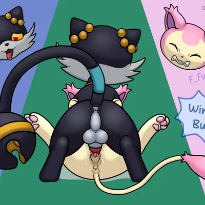 buki (rinrin), rue the skitty (gau) (beta pokemon games, everstone guild) created by gau (artist)