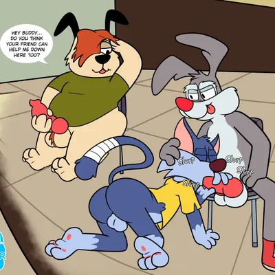 calamity coyote, furrball (tiny toon adventures, tiny toons looniversity) created by grolarbearsins