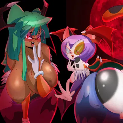 candy the mongoose, katy cali, morrigan aensland (capcom, darkstalkers) created by gomezcat