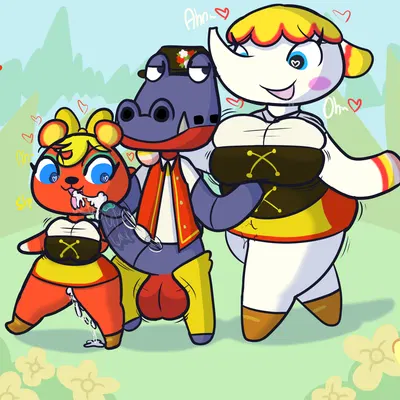 caroline (animal crossing), del (animal crossing), k.k. slider (animal crossing, nintendo) created by klutzatdusk