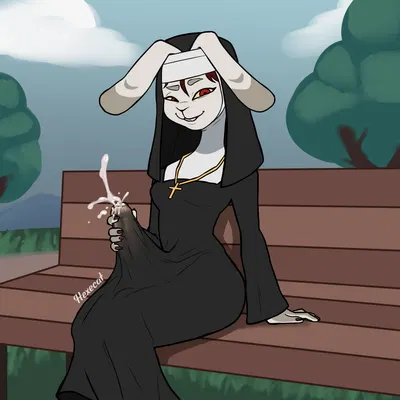 celeste the nun rabbit (character), fan character, nun rabbit (character) created by hexecat