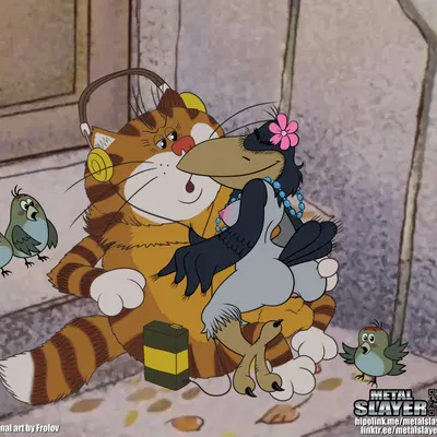 clara the crow, vasilij (soyuzmultfilm, the return of the prodigal parrot) created by frolov, metalslayer