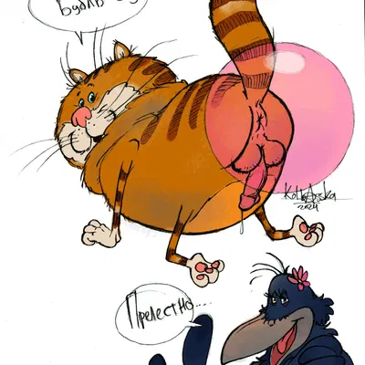 clara the crow, vasilij (soyuzmultfilm, the return of the prodigal parrot) created by kolbasska