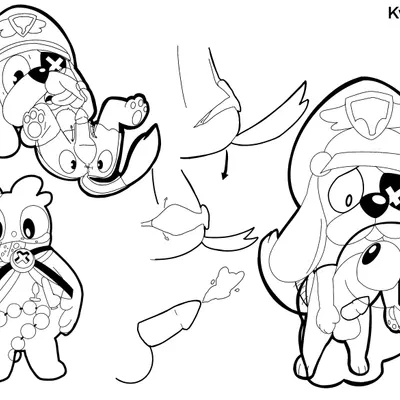 colonel ruffs (brawl stars), squeak (brawl stars) (brawl stars, supercell (company)) created by kymidreed