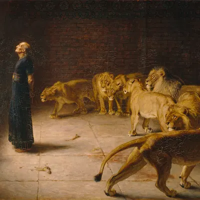 daniel (biblical figure) (bible, public domain) created by briton riviere