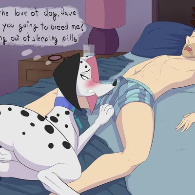 dave (101 dalmatians), delilah (101 dalmatians) (101 dalmatian street, 101 dalmatians) created by reminic