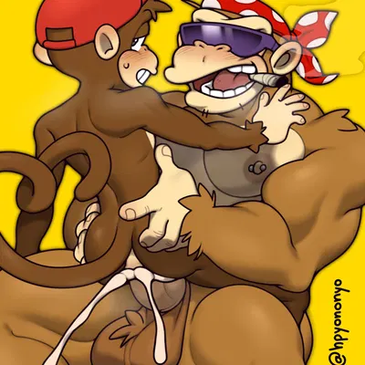 diddy kong, funky kong (donkey kong (series), nintendo) created by hpyononyo