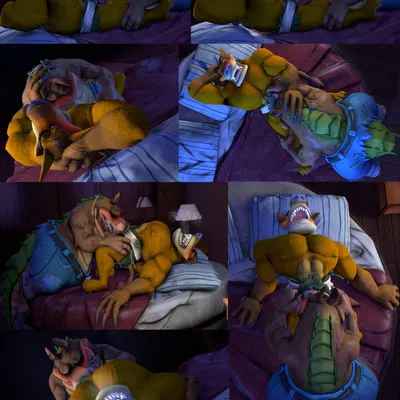 dingodile, tiny tiger (activision, crash bandicoot (series)) created by lewdview