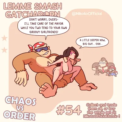 donkey kong (character), funky kong, mario (donkey kong (series), mario bros) created by nikotoofficial