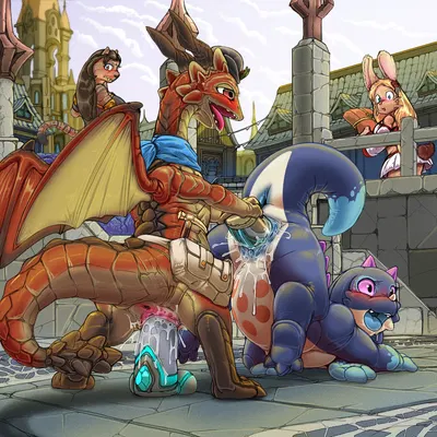 ehll tou, feirune, lightingway (final fantasy, final fantasy xiv) created by kitsune youkai