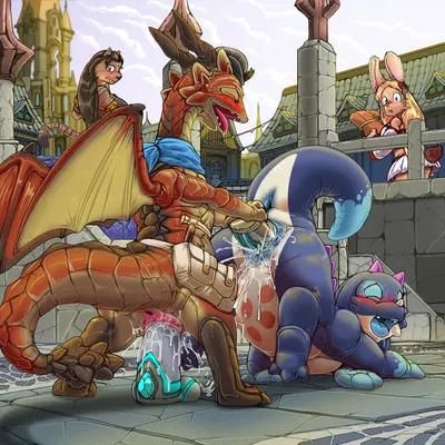 ehll tou, feirune, lightingway (final fantasy, final fantasy xiv) created by kitsune youkai