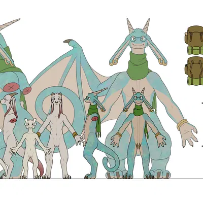 eri dalin, lapal, siffo (dungeons and dragons, hasbro) created by the gentle giant