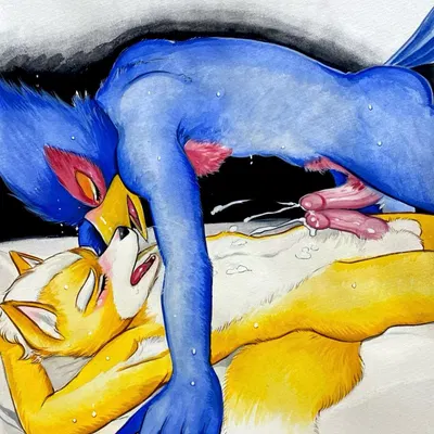 falco lombardi, fox mccloud (nintendo, star fox) created by ulala ko