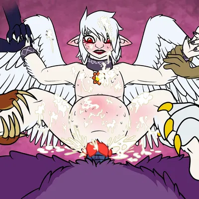 fan character, faust (sandentwins), mitten leapfoot (sandentwins) (slightly damned) created by sandentwins