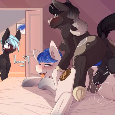 fan character, midnight lancer (wondercoltz), obsidian limelight (agrygaris) (hasbro, my little pony) created by chapaevv