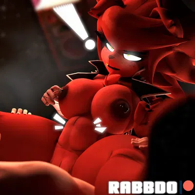 fexa (cryptiacurves), foxy (fnaf) (five nights at freddy's, fredina's nightclub) created by rabbdo