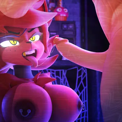 fexa (cryptiacurves), foxy (fnaf) (five nights at freddy's, fredina's nightclub) created by sxftdmns