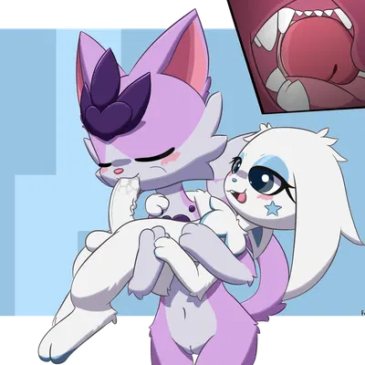 fluff (kekitopu), miu (feeshyartist) created by feeshyartist