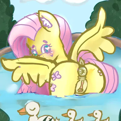fluttershy (mlp) (friendship is magic, hasbro) created by anykoe