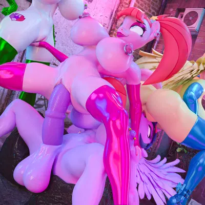 fluttershy (mlp), pacific glow (mlp), sweetie belle (mlp) (friendship is magic, hasbro) created by forsaken (artist)